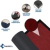 Trendsco - Dirt Trapper Door Mat Indoor & Outdoor - Non Slip Rubber Backing Carpet and Floor Mat for Home, Kitchen & Office - Super Absorbent Washable Rug Mat for Front & Back Door (Red || 40 x 60) - Image 3