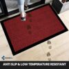 Trendsco - Dirt Trapper Door Mat Indoor & Outdoor - Non Slip Rubber Backing Carpet and Floor Mat for Home, Kitchen & Office - Super Absorbent Washable Rug Mat for Front & Back Door (Red || 40 x 60) - Image 4